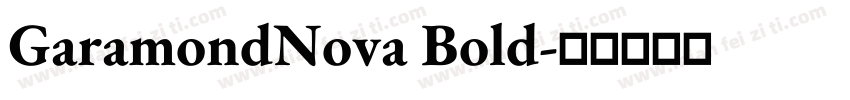 GaramondNova Bold字体转换